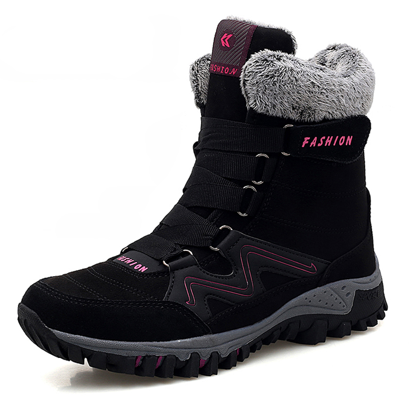 

Warm Women Boots Female Plush Winter Boots Women Waterproof ankle for Snow Winter Shoes men zapatos de Mujer, Purple