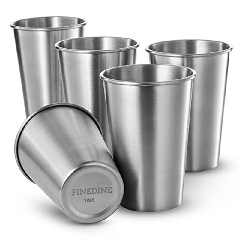 

DHL 16oz stainless steel beer mug reusable washable pint cups single wall outdoor travelling beer glasses SQ0160