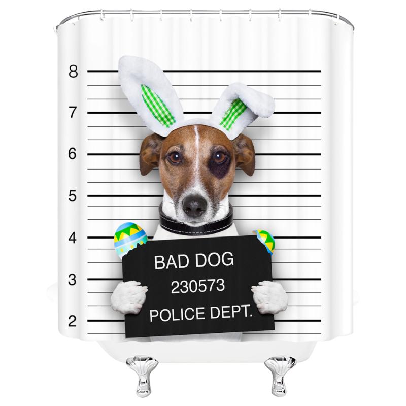 

Movie Star Glasses Animal Dog Waterproof And Mildew Proof Fabric Shower Curtain Bathroom 72 "x 72" w / 12 Hook Free Delivery