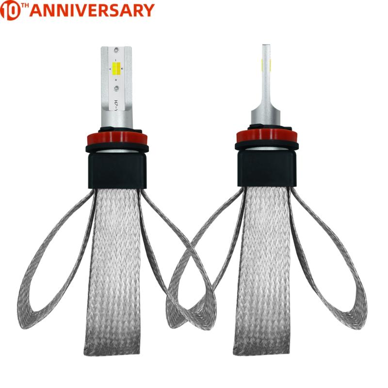 

HST T9 2pcs/set car headlight LED CSP chip3000k 4300k 6000k three color free switching12V 60W h1 h4 h7 h11 9005 9006 autolamp