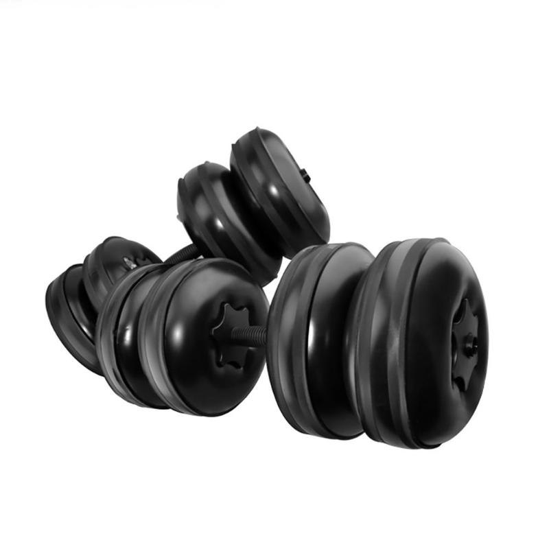 

25kg Water-Filled Adjustable Dumbbells Training Arm Muscle Fitness Dumbbell Anti-Impact Portable Travel Dumbbells, Black