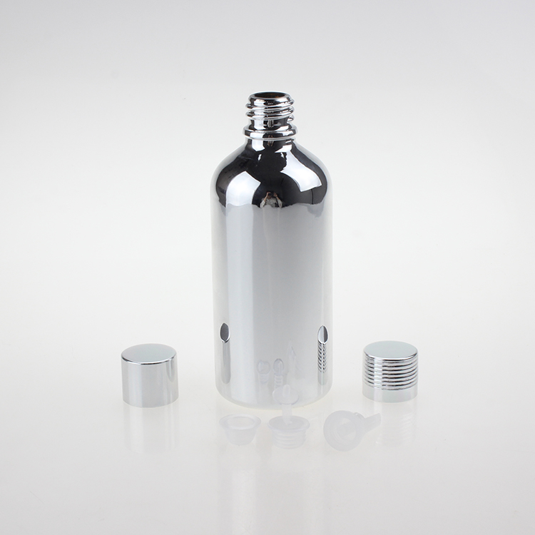 

Luxury Cosmetic Packaging Bottle with Gold/Silver Screw Cap 100ml