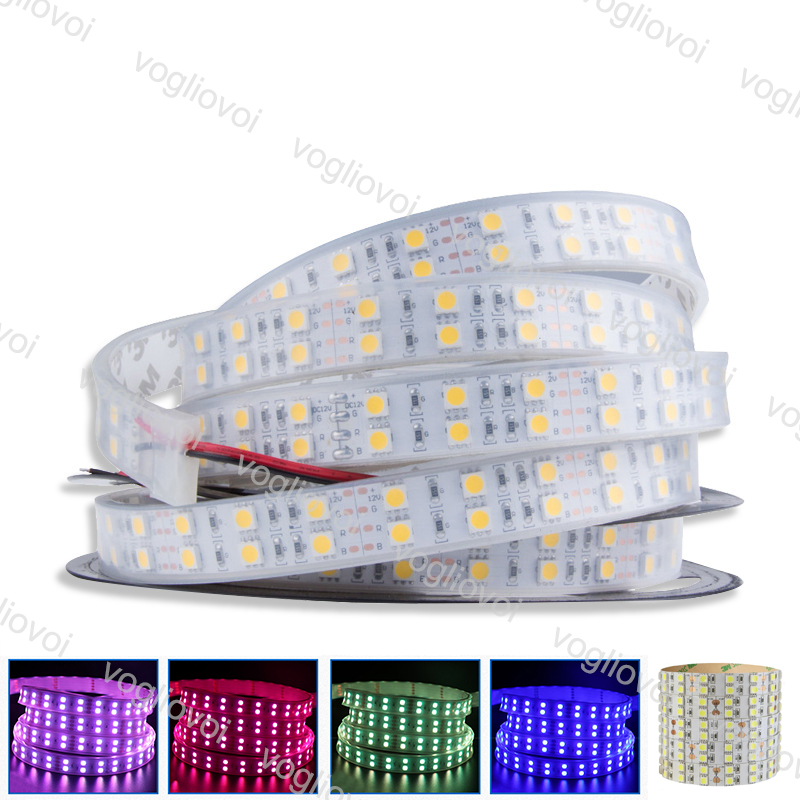 

Led Strip Light Double Row 5050 DC12V 600LED Fiexble Light Led Ribbon Waterproof Super Bright LED Lights DHL