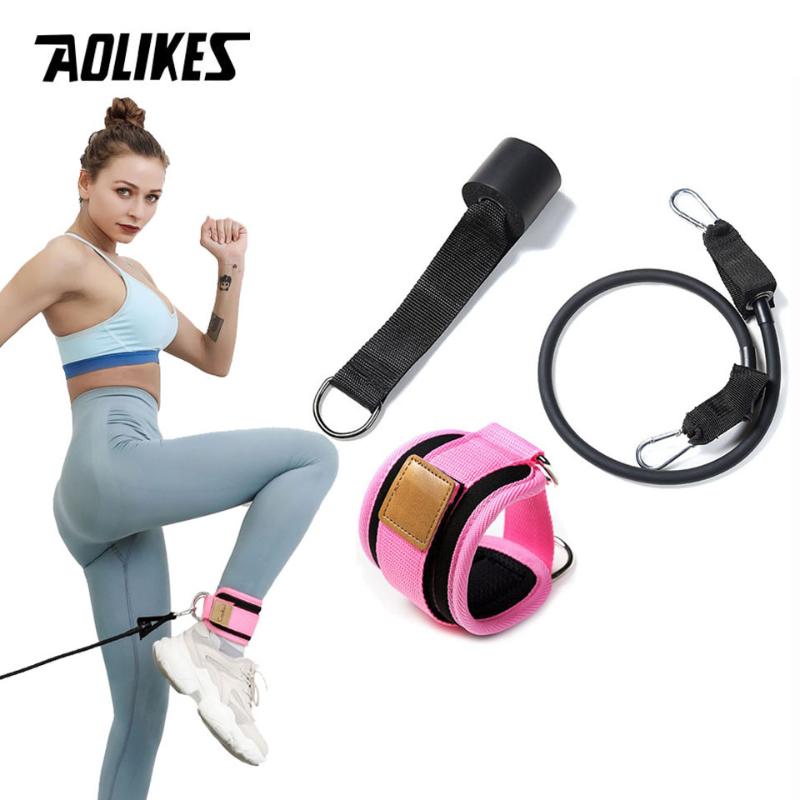 

AOLIKES Resistance Bands with Ankle Straps Cuff with Cable for Attachment Booty BuThigh Legs Pulley Strap Lifting Fitness