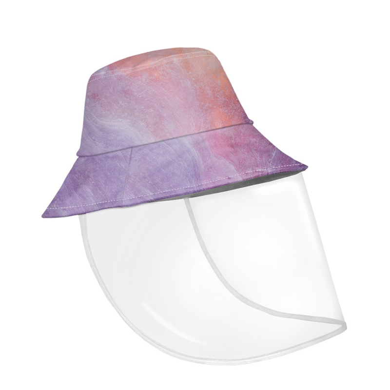 

Anti-Fog Fisherman's Hat Outdoor Sun Hat Pattern Removable Windproof Protective, Purple