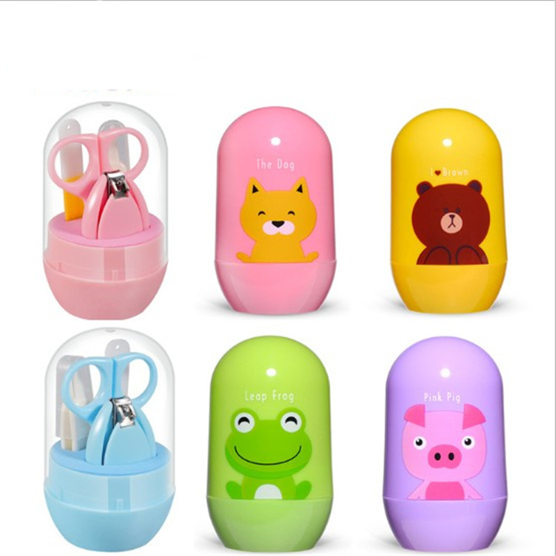 

4Pcs/Set Useful Kids Nail Clipper Scissors Nail File Cleaning Tweezer Health Safe Manicure Tools for Newborn Infant