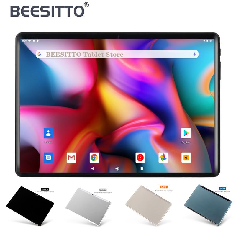 

10 inch Tablet PC Dual SIM 3G Android 9.0 tablets 2.5D Glass Large HD 1280x800 IPS Screen Phone Tablet+Free 64 GB TF Card Gifts, Black