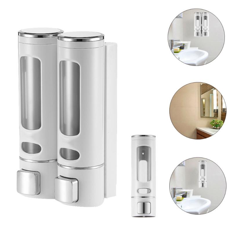 

400ml Single/Double Hand Soap Dispenser Wall Mount Shower Liquid Dispensers Containers For Bathroom Washroom Soap Dispenser