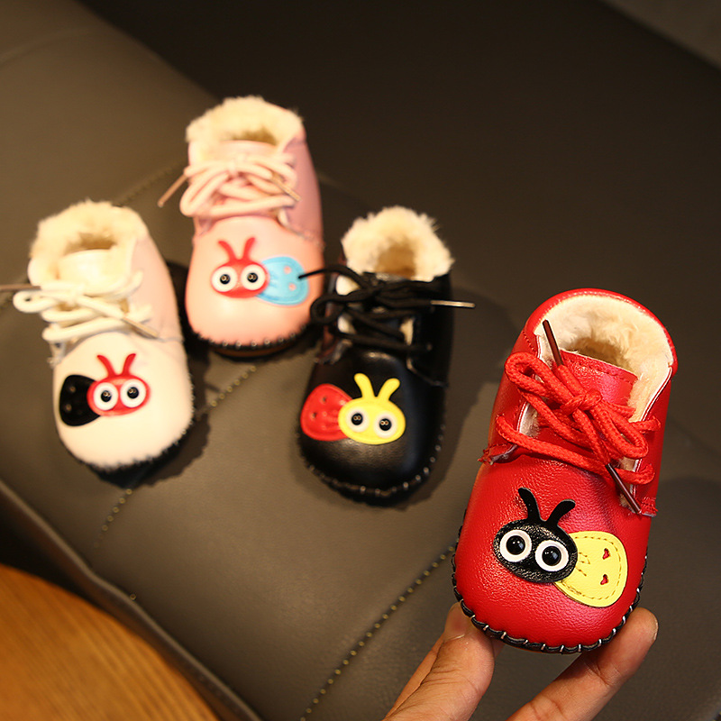 

Winter Baby Shoes Soft Bottom Non-slip Baby Toddler Shoes -1 Cotton Infant Girl, Pink