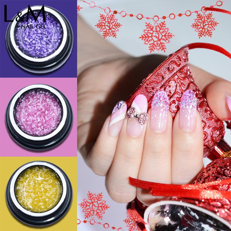 

6 jars/lot Nails snowflake series Nail Gel Polish painting winter snowflake Lvmay Gule UV LED soak off Art effect long-lasting, Any 6 pcs