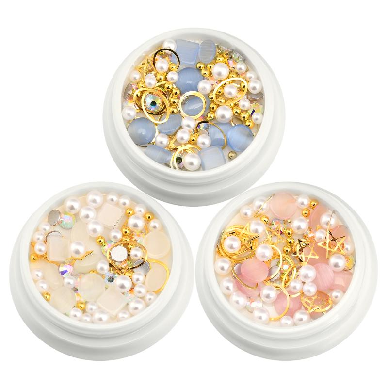 

Sparkly Opal for Nails 3D Nail Art Rhinestones Kit Crystal Diamond Rhinestones and Charms Nail Decoration Flatback Gems Stones
