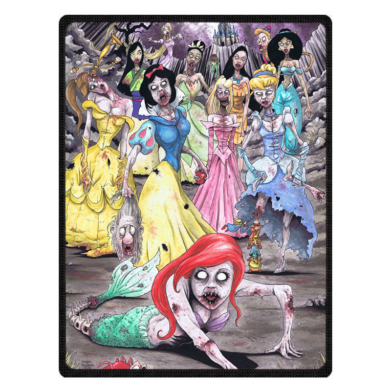 

Zombie Princess Soft Warm Coral Fleece Plush Throw Blanket Sofa Bed Knee blankets Customize Baby Child Bedspread