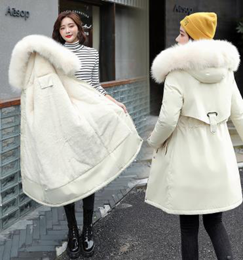 

Wholesale fashion new style pie overcoming women's student winter mid-length waist padded jacket, Dark blue