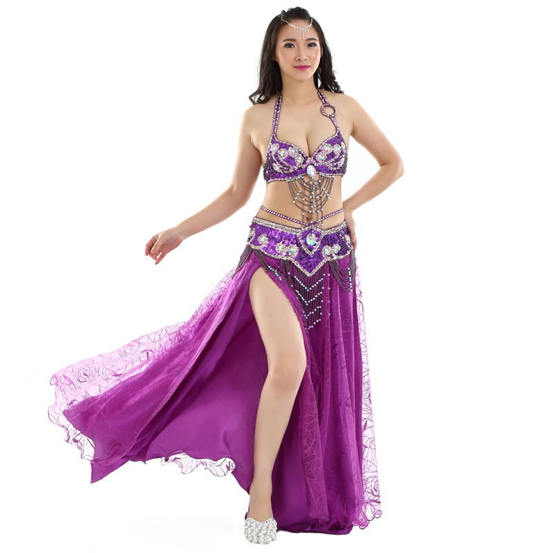 New Belly Dance Costume One-shoulder Practice Clothes Irregular Neckline 4Colors New Belly Dance Costume One-shoulder Practice Clothes Irregular Neckline 4Colors