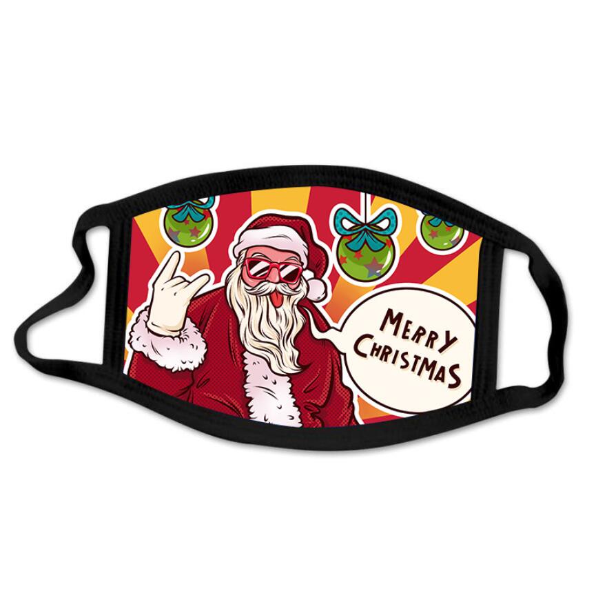 

Christmas Face Mask Fashion 3D Printed Santa Claus Cotton Face Mask Anti Dust Washable Christmas Festive Party Masks for Men Women