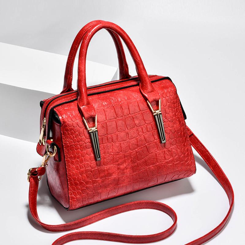 

2020 Women's Bag Deluxe High Quality Crocodile Tote Bag 6 Color Brand Designer Large Capacity Boston Shoulder Handbag wallet, Random