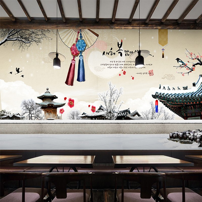 

Drop Shipping wallpaper 3d European Retro Colorful Metal Plate Custom Mural Restaurant Car Shop Background Wallpaper, White