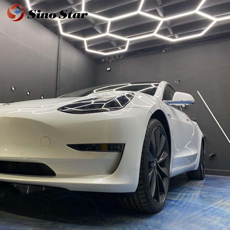 

STC202 2.1M*2.1M Customer easy to install use for car coating shop popular in Germany hexagon led panel light