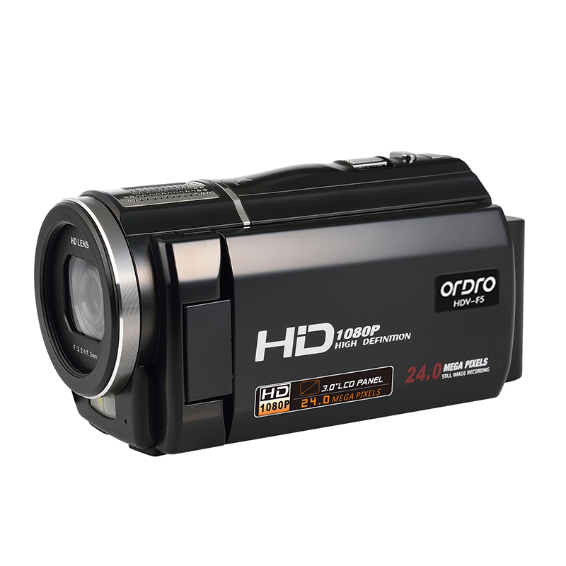

2020 Video Camera Camcorder Full HD Vlogging Camera Ordro F5 1080P 16X Digital Zoom Camara, Standard