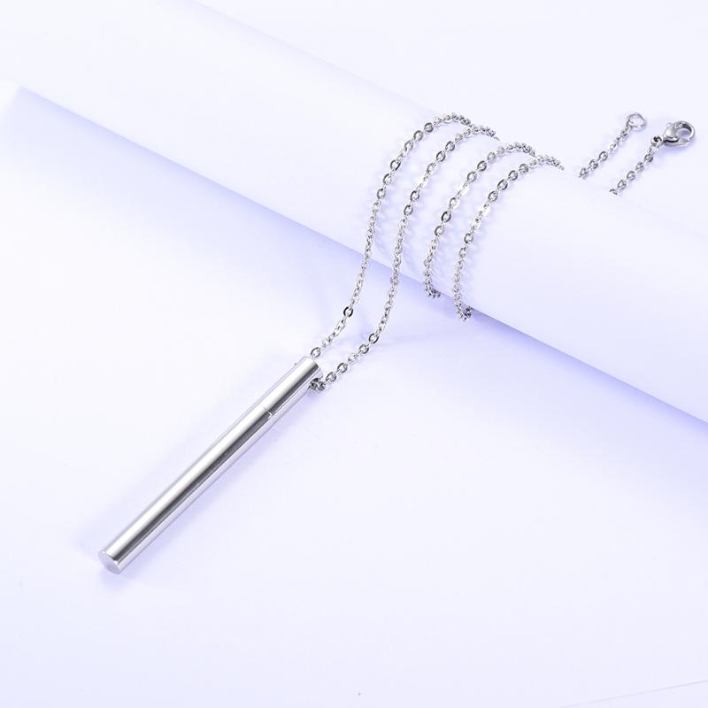 

IJD9843 Stainless Steel Polish Mini Cylinder Cremation Memorial Pendant for Ashes Urn Keepsake Souvenir Jewelry