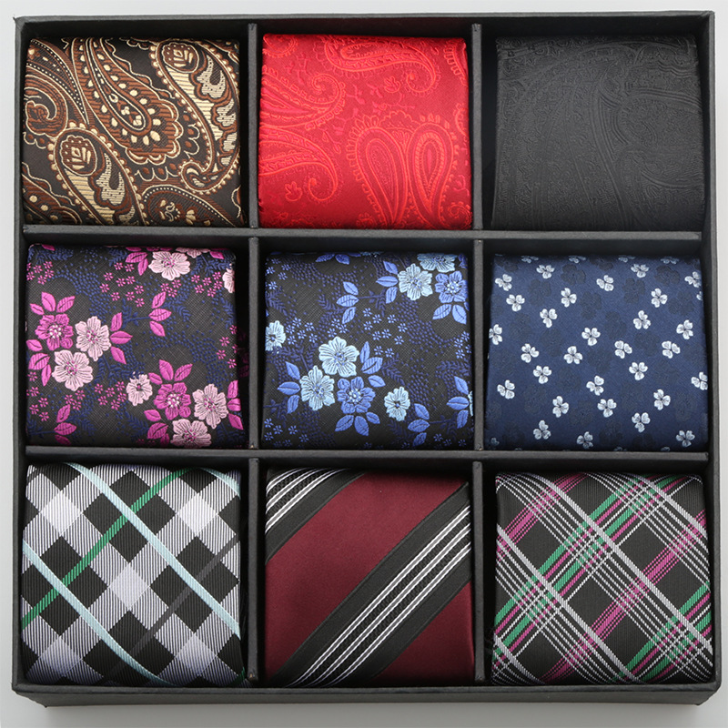 

Spot Wholesale Striped Men's Business Plaid Cashew Tie 8CM Convenient Zipper Cross-border Tie