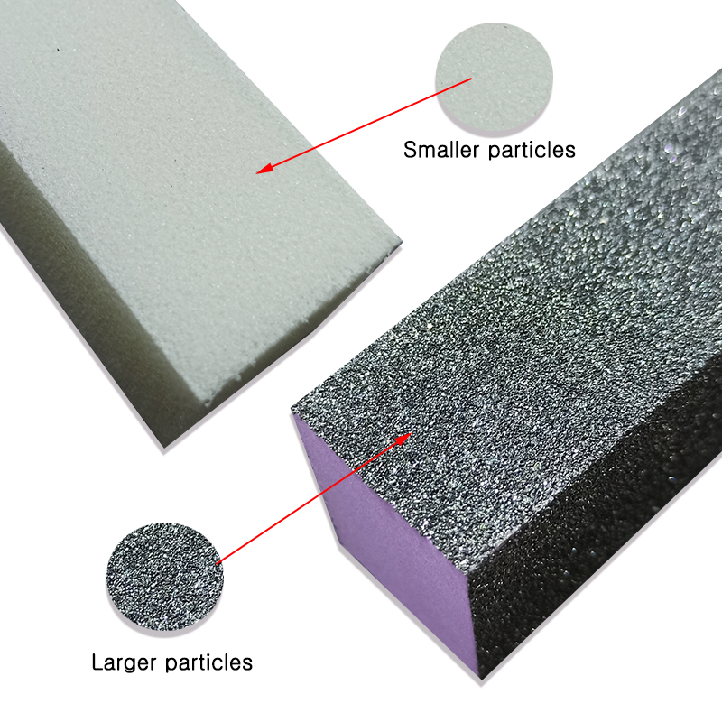 

5pcs manicure polishing strip sponge block tofu block black 3 sides white 4 sides size particles high elastic rubbing strip