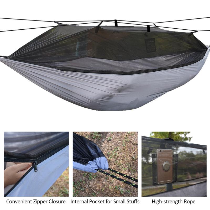 

Tents And Shelters Camping Hammock Tent With Mosquito Mesh Net Lightweight Portable For Backpacking Traveling Backyard