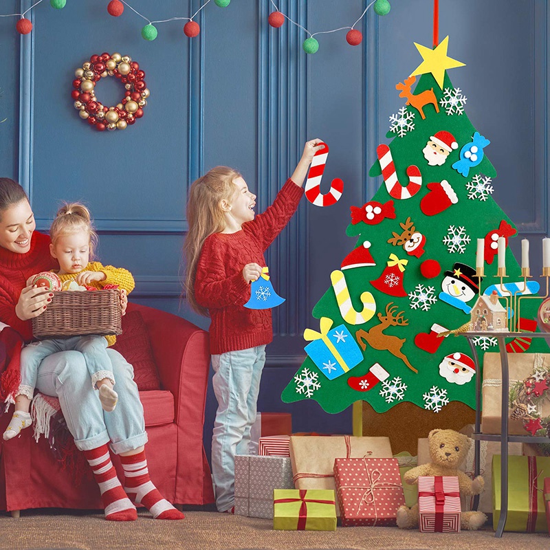 

Felt Christmas Tree for Kids 3.2Ft Diy Christmas Tree with Toddlers 49Pcs Ornaments for Children Xmas Gifts Hanging Home Door Wa