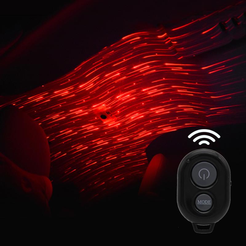 

USB Atmosphere LED Car Interior Light Romantic Star Meteor Auto Roof Ambient Projector Laser Night Light
