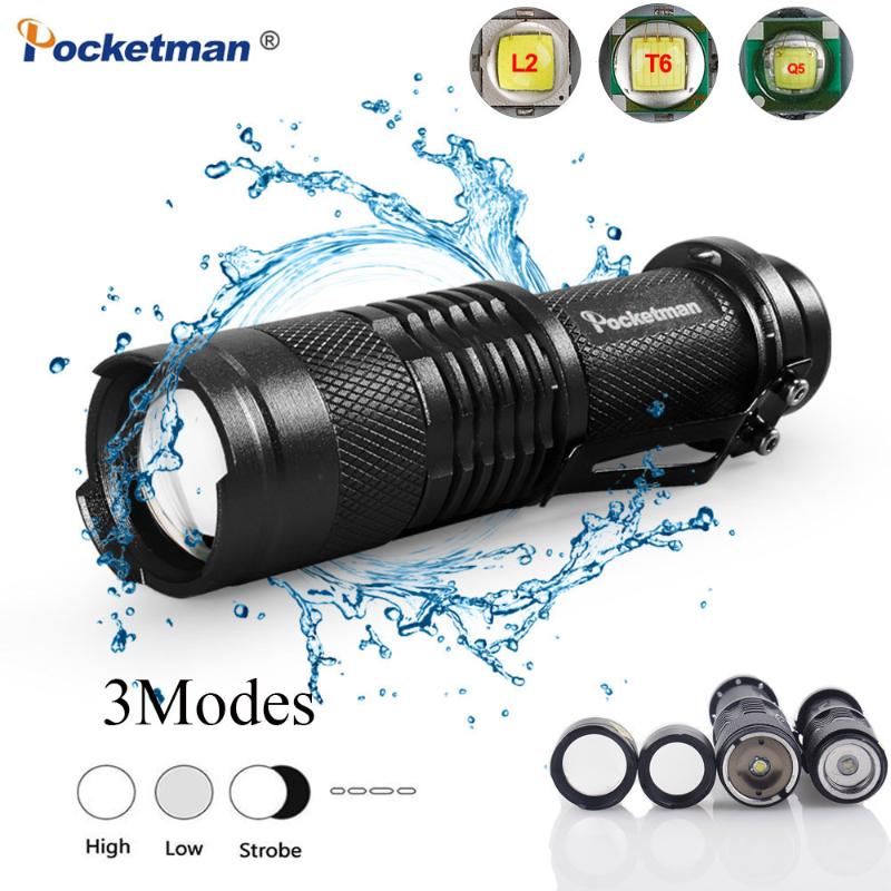 

Flashlights Torches Mini Waterproof Zoomable Powerful Torch Q5/T6/L2 Light For Kids Child Camping Cycling Hiking Emergency