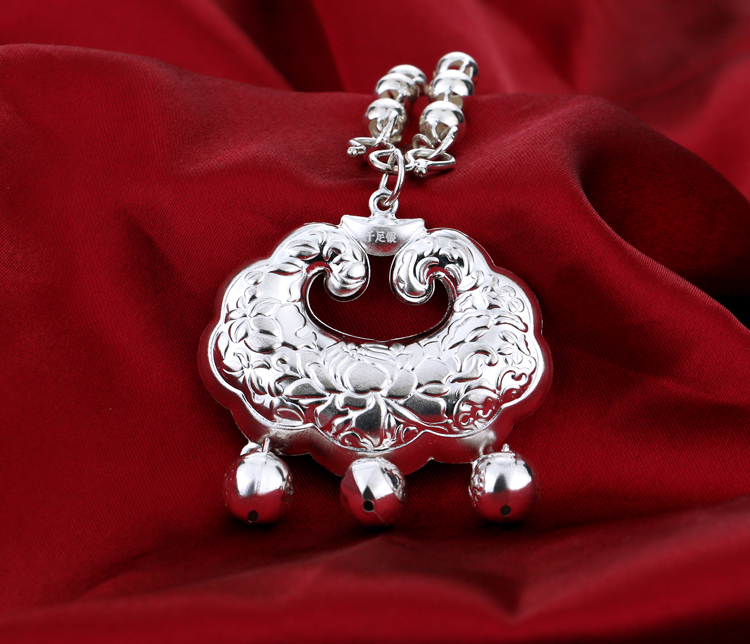 

Ethnic style Silver color decoration necklace beads foil necklaces women's charm pendant necklaces birthday present for girl