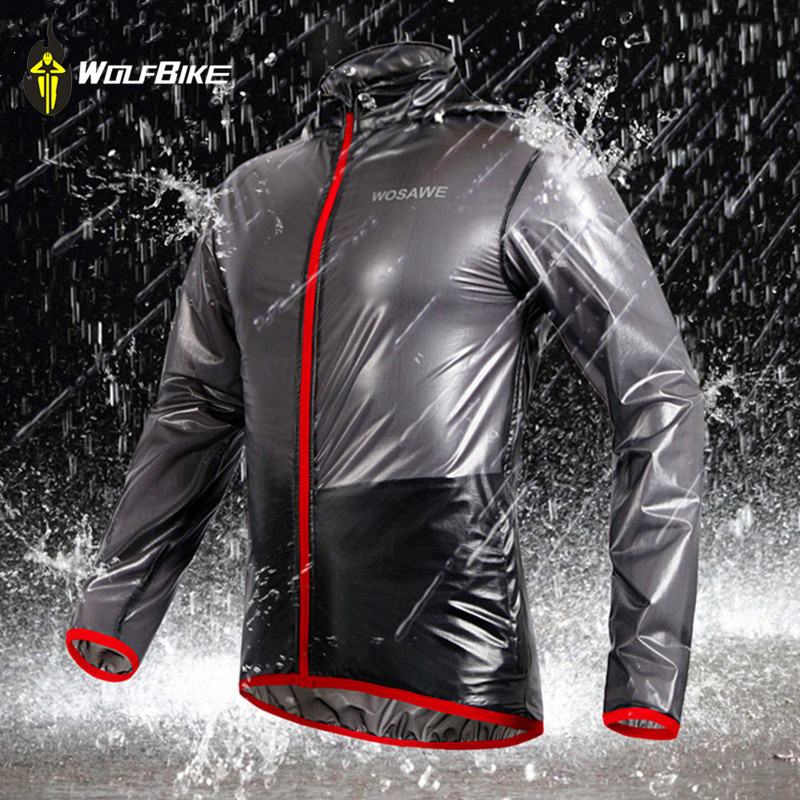 

WOSAWE Outdoor Sports Waterproof Windproof Rain Coat Cycling Jackets Bike Bicycle Running Jersey Ultralight Gray/ Blue/ Green
