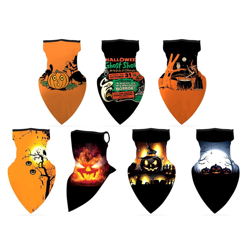 

Face Cover Scarf Neck Outdoor Sport Earloop Headband Unisex Fashion Funny Windproof Dust Scarf Wrap Camping Halloween Accessory, H03
