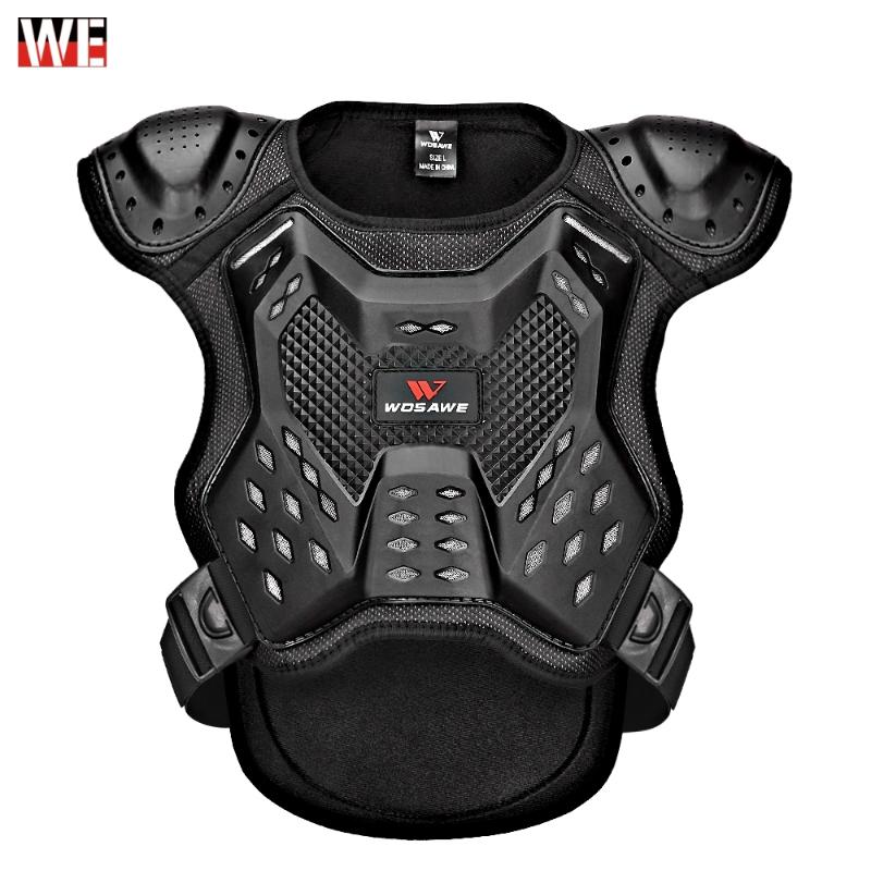 

WOSAWE Children's Armor Jacket Spine Chest Protection Equipment Motocross Skateboard Jacket Motorcycle Gear Motos Kids Motocross