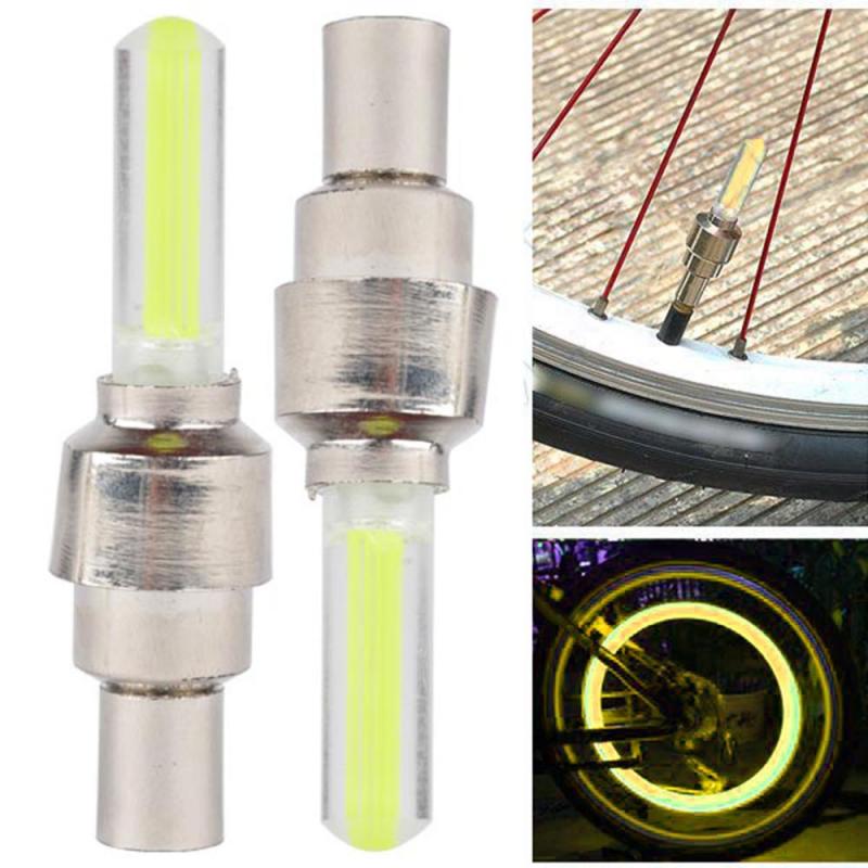 

2PCS Bicycle Tire Cap LED Neon Flash Small And Exquisite Fits Most Bicycle Mountain Bikes Portable And Durable