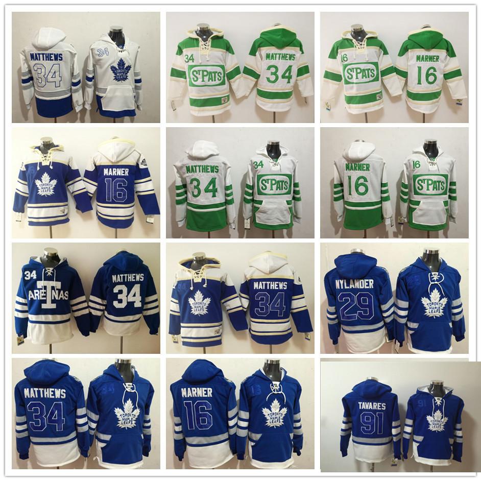 

Hoodies 91 John Tavares 34 Auston Matthews 16 Mitch Marner 29 William Nylander Blue 100th Toronto Maple Leafs Hooded Jersey Sweatshirts