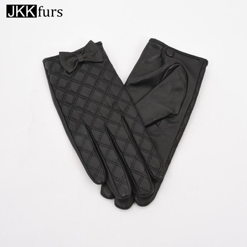 

2020 New Arrival Women's Real Sheepskin Leather Gloves Lady Elegant Party Mittens Touch Screen Glove SL1010