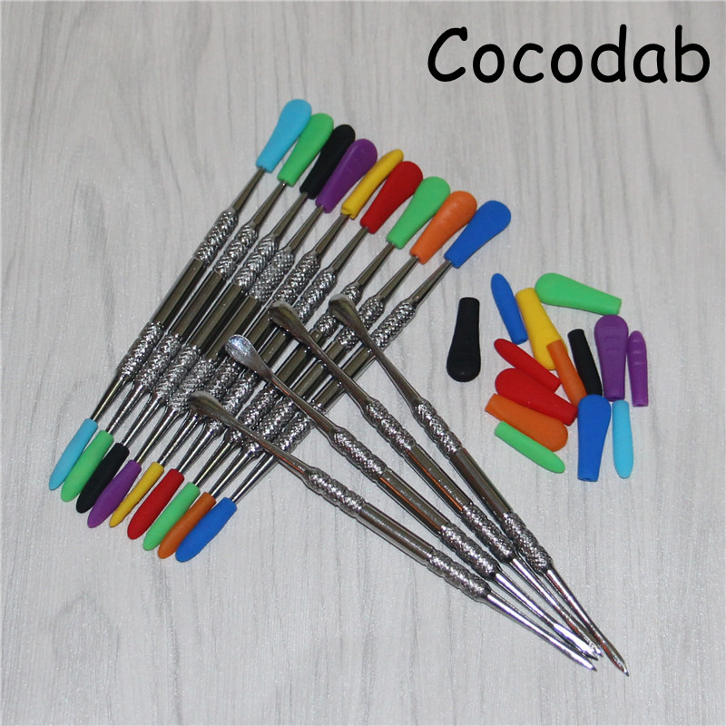 

Dabber Tools Dab Wax Tool Concentrate smoke Pipe silicone Nectar Collector kit with GR2 Titanium Tip Straw Oil Rigs DHL