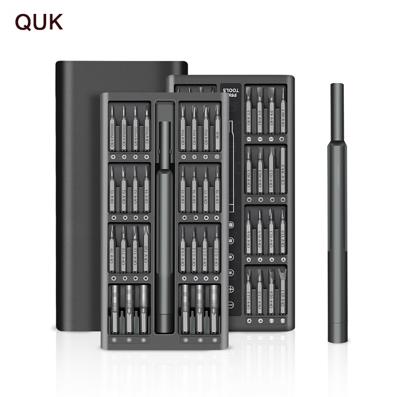 

QUK 63 In 1 Screwdriver Set Precision Magnetic Screw Driver Bits Torx Hex Bit Handle Mobile Phone Repair Screwdrive Kit Tools