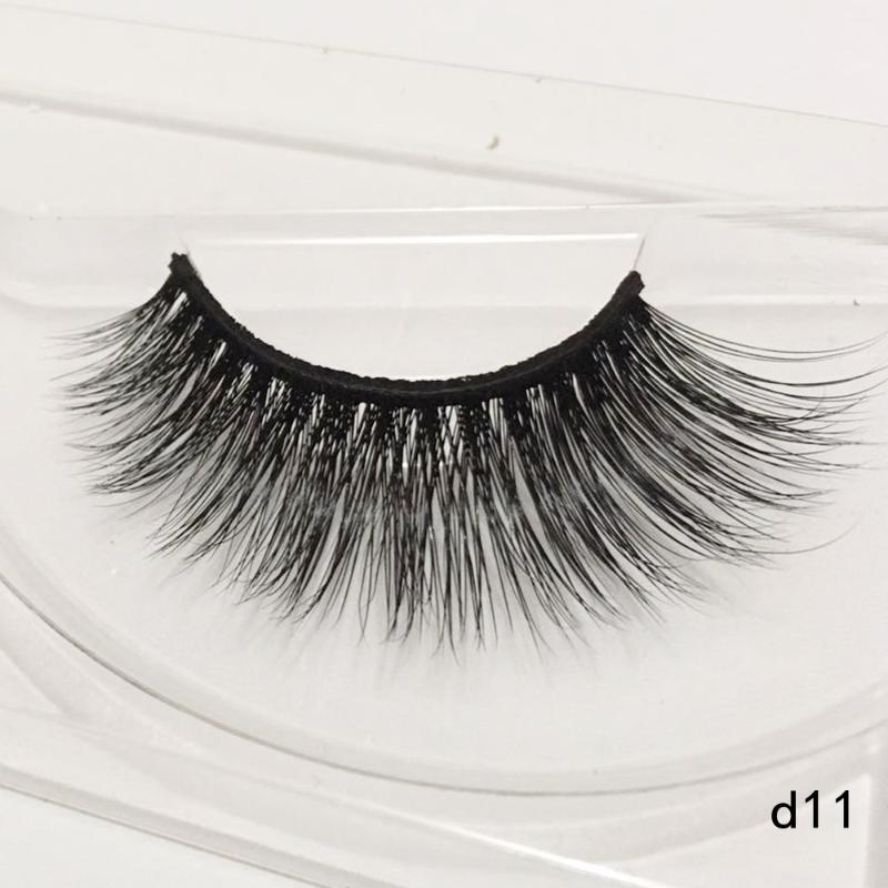 

50pairs/lot 3d mink lashes wholesale false mink eyelashes faux cils full strip lash extension with plastic sliding packaging box