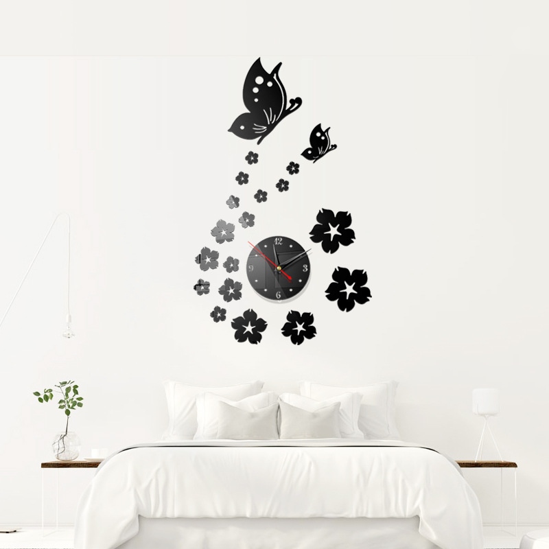 

Wall Clock Stickers 3D Modern Watch Kitchen Quartz Needle Acrylic Home Decoration Living Room Silent Acrylic Gifts