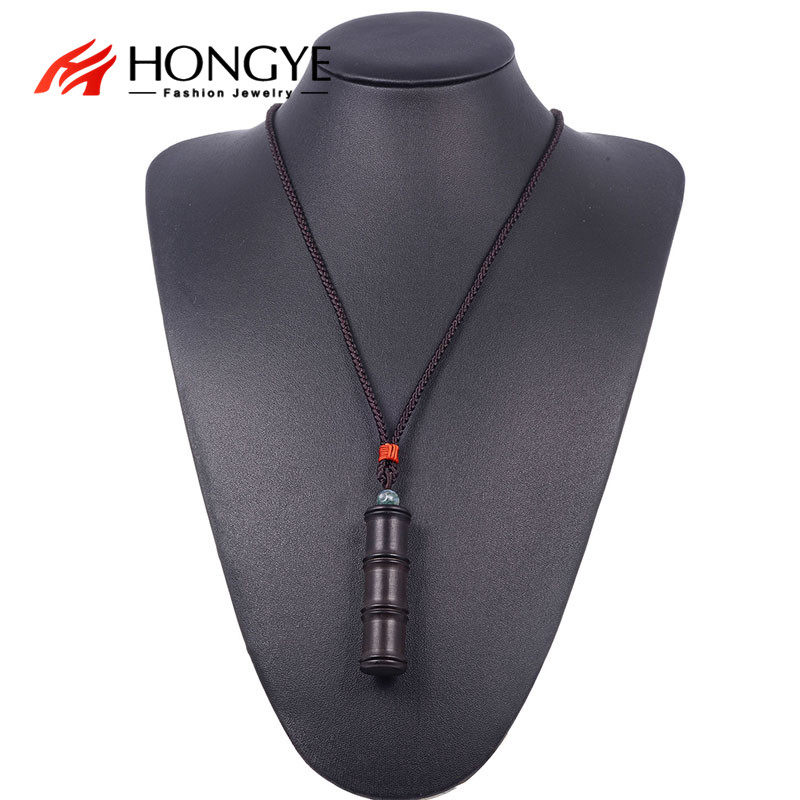 

HONGYE Surprise Price Vintage Practical Bamboo Tube Shape Hollow Removable Pendant Necklace Accessories Adjustable Buckle