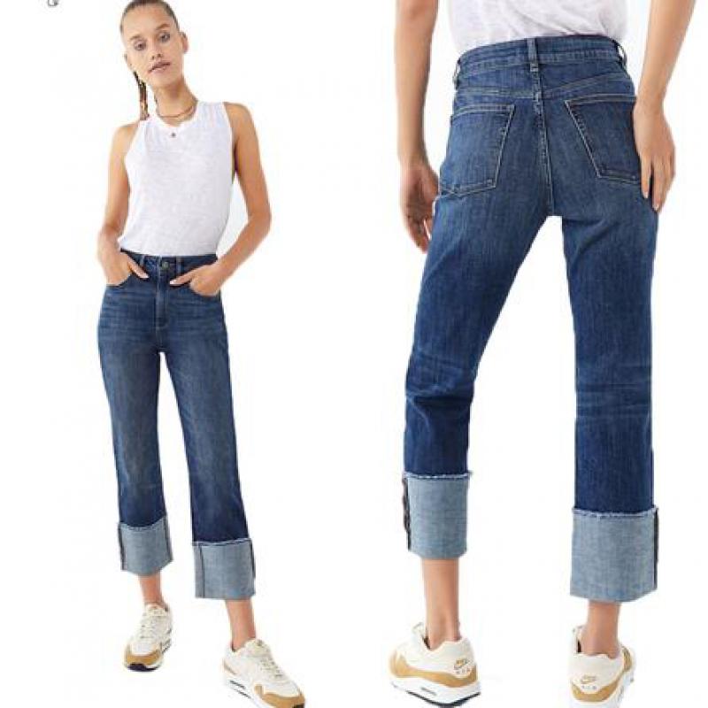

2020 Women Summer Denim Pants Casual Trousers For Ladies Blue Mid Waist Skinny Boyfriend Jeans Streetwear Cuffs Jeans Women