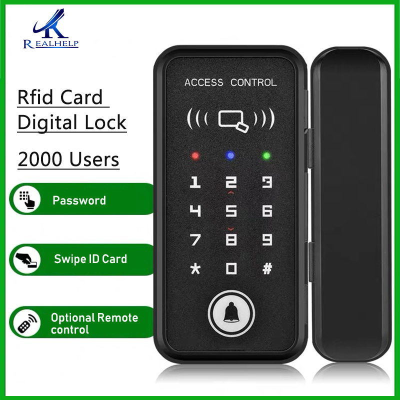 

2000 Users RFID door Lock for Office Glass Door DIGITAL LOCK Smart KEYless Access control cerradura inteligente