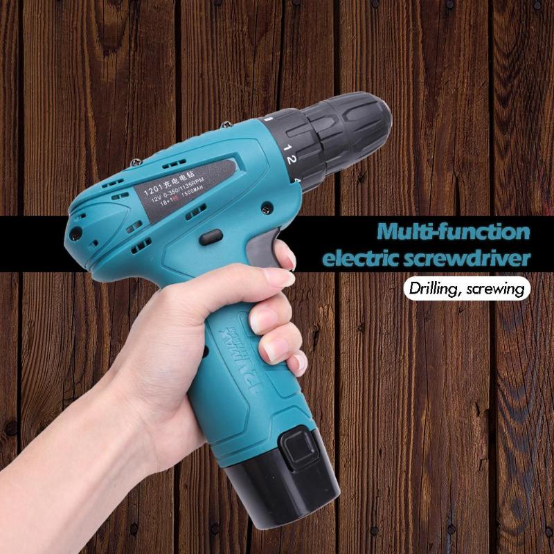 

12V Electric Drill Cordless Screwdriver Lithium Battery Mini Drill Cordless Screwdriver Power Tools 0-550RPM