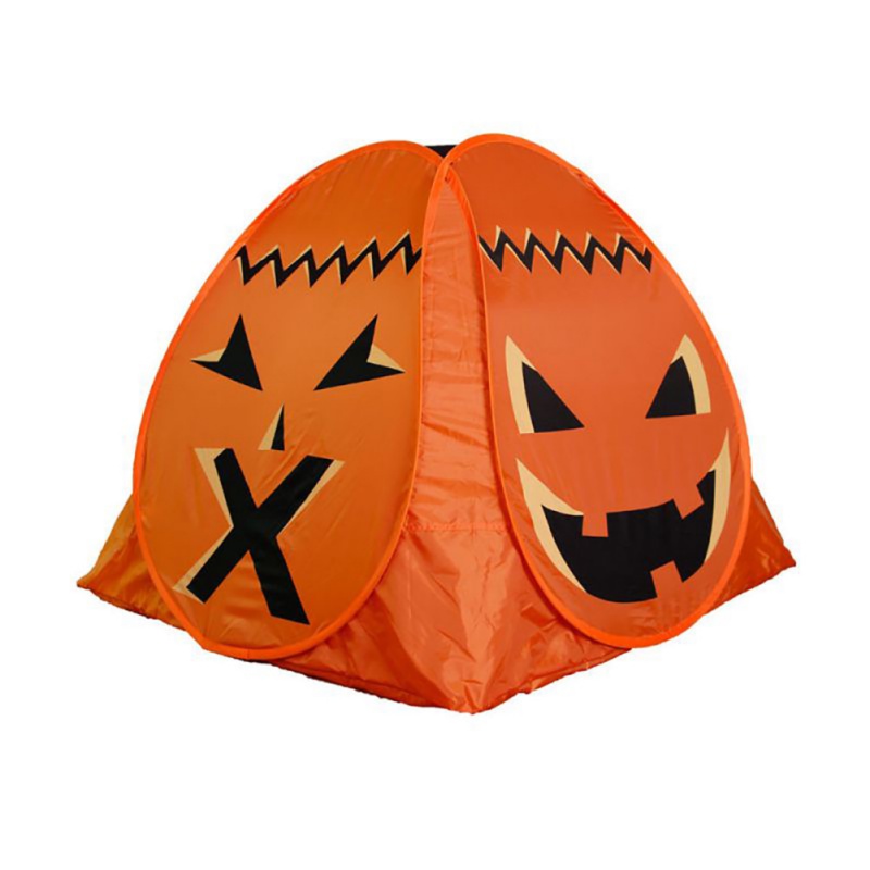 

Outdoor Camping Hiking Tent Folding Sunshade Tent Pumpkin Face Printed Waterproof Fishing Hunting Halloween Play