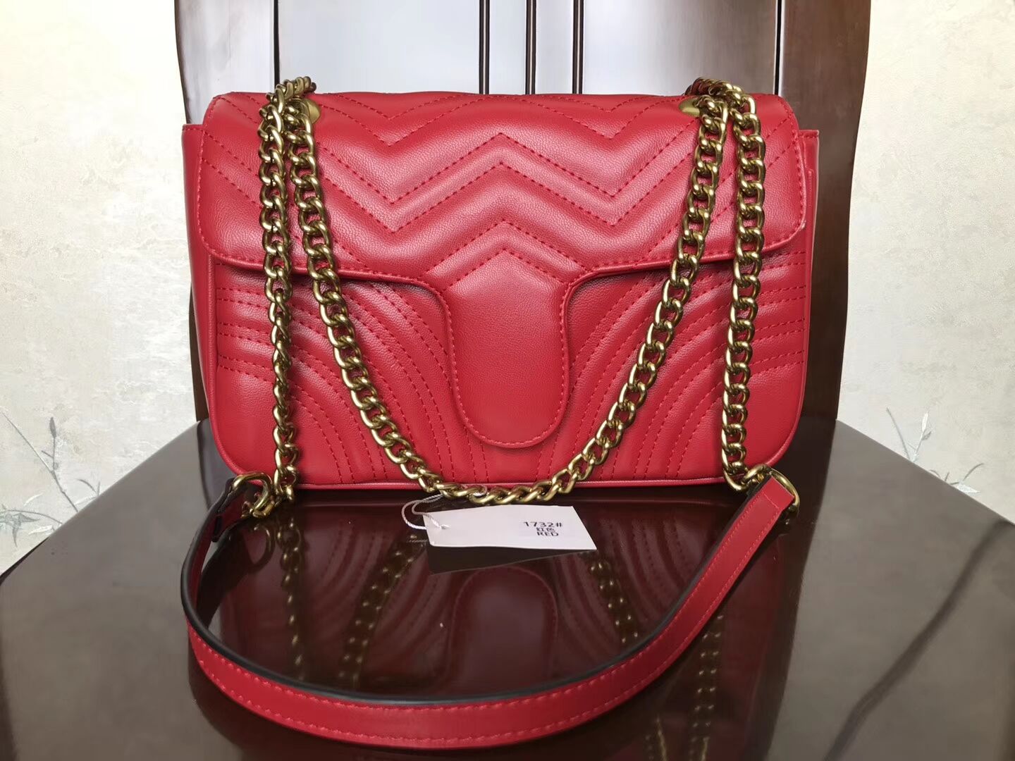 

Classic Pochette Felicie Handbag Luxury designer bag Leather wallet high quality Female Shoulder bags Clutch Tote Messenger Purse, Red