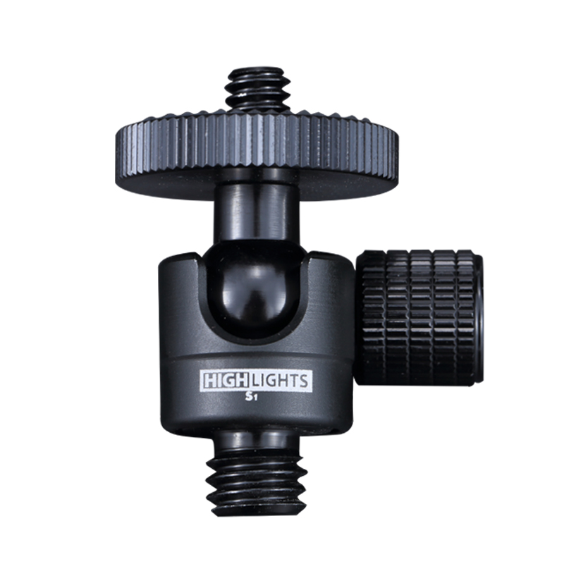 

360 adjustable smart mini ball head camera 3\8 1\4 aluminium alloy ballheads DSLR 6mm thread projector tripod ball heads metal