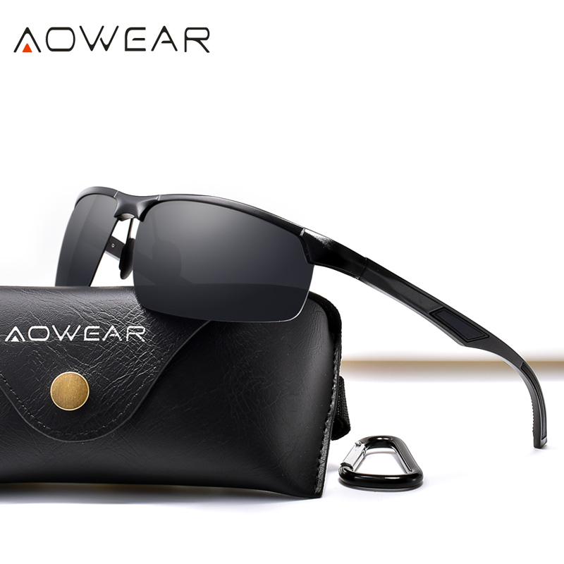 

AOWEAR 2020 Aluminium Sports Sunglasses Men Polarized Outdoor Sun glasses Male Luxury Mirror Goggle Glasses Polaroid Oculos