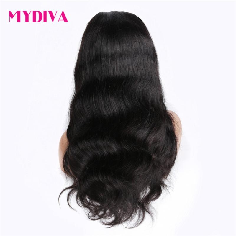 

360 Lace Frontal Wigs Natural Black Malaysian Body Wave Lace Front Human Hair Wigs For Women Pre Plucked With Baby Hair Remy, Natural color